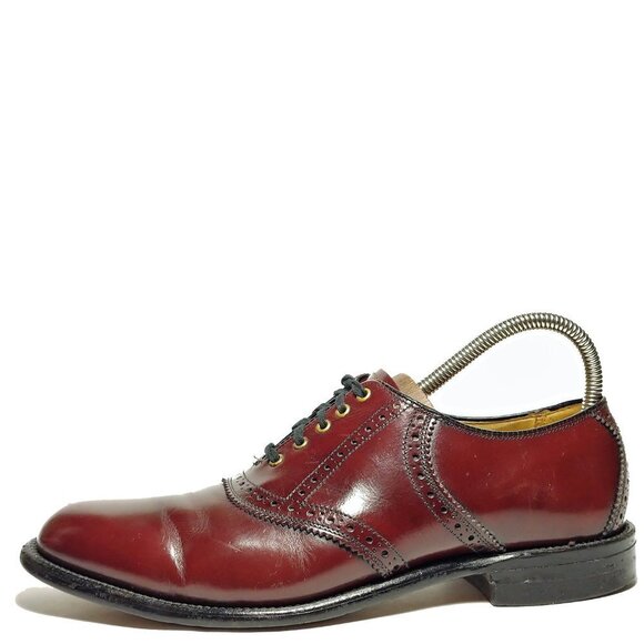 Austin Reed USA Made Glossy Spectator Brogue Sz 9N - Picture 6 of 12